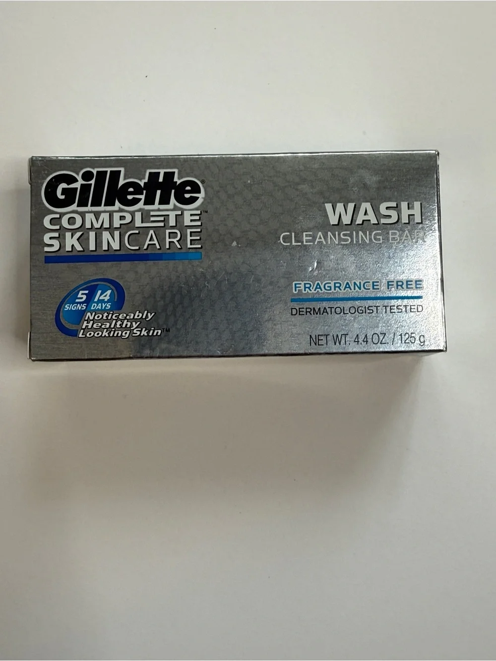 NEW Gillette Complete Skin Care Cleansing Bar, Fragrance Free 4.4oz Discontinued